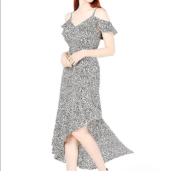 BCX flutter dress with high low hem.  Juniors size medium.  NWT. - Picture 1 of 9